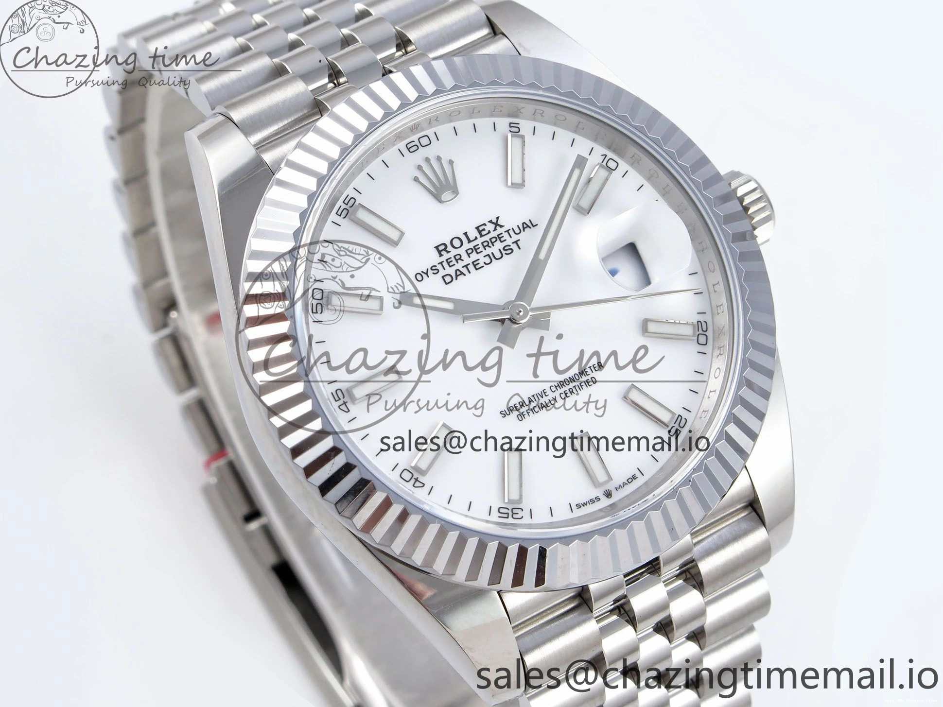 AAA Replica Watches TimelessDesign Edition on White 936 Steel 1:1 Jubilee 41 QF+ Bracelet 904L SS 126334 Dial VR Best DateJust Stick 0112